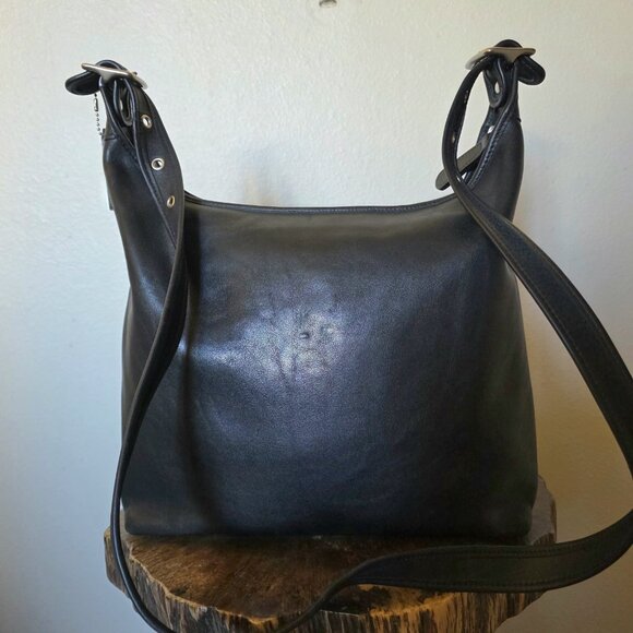 COACH Vintage Legacy Hobo Black Leather Shoulder Bag Authenticated 9148 - Picture 6 of 16